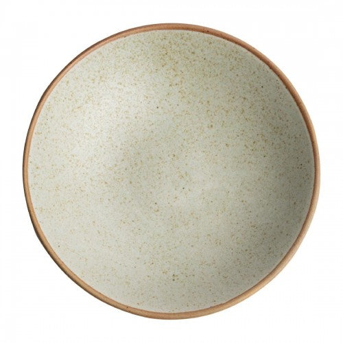 Olympia Canvas Shallow Tapered Bowl Unglazed Edge Wheat - 200mm (Box 6)