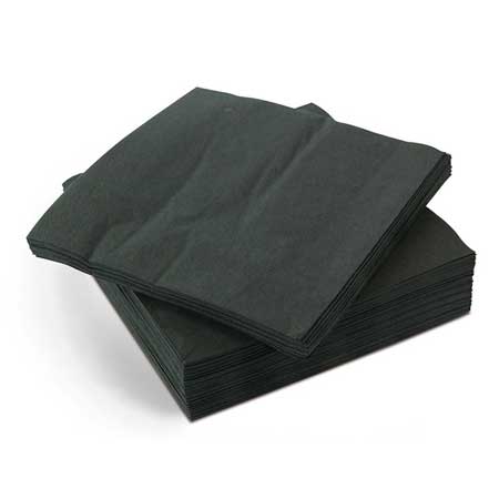 Lunch Napkin 33cm 4 Fold 2Ply Black Pack of 2000