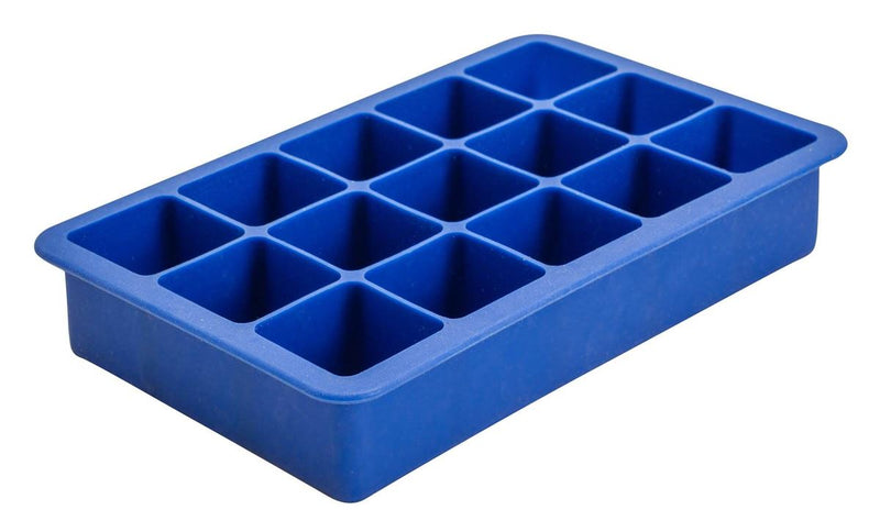 15 Cavity Silicone Ice Cube Mould 1.25 Inch Square (Blue)