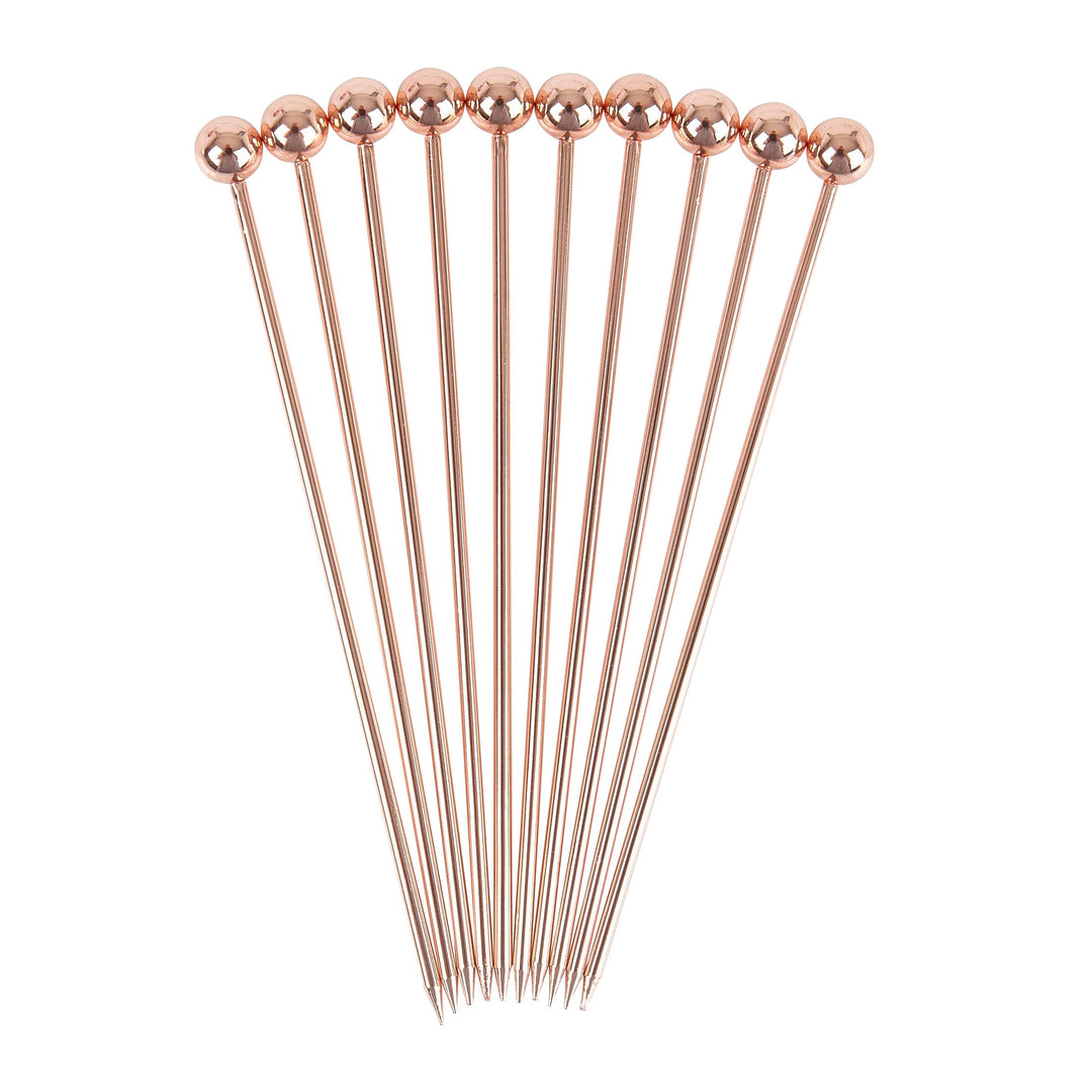 Ball Garnish Pick Copper Plated Pk10