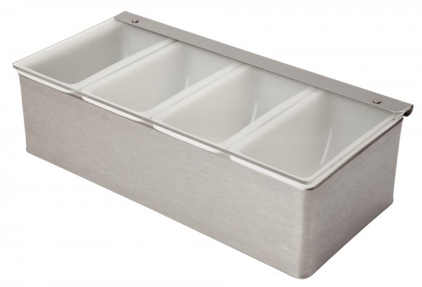 Stainless Steel Condiment Holder 4 Compartment