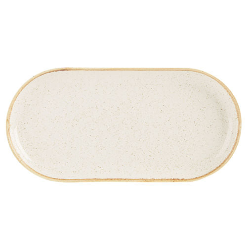 Oatmeal Narrow Oval Plate 32x20cm/12.5x8" x 6