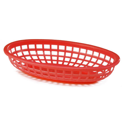 Classic Oval Food Basket Red 24x15x5cm (Case of 36)