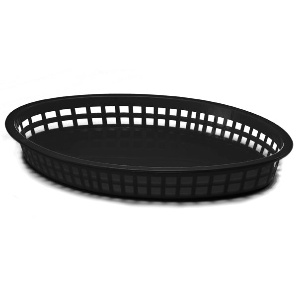 Texas Oval Platter Basket Black 32.5x24x4cm (Single)