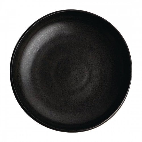 Olympia Canvas Coupe Bowl Glazed Edge Delhi Black - 230mm (Box 6)