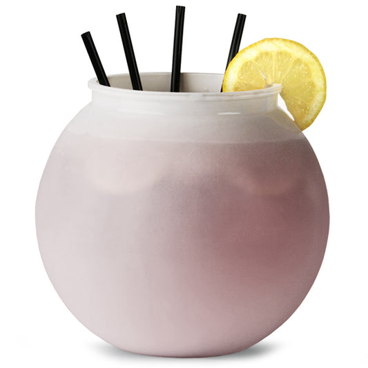 Plastic Cocktail Fish Bowl White 105.5oz / 3ltr (Case of 18) *Handwash Only