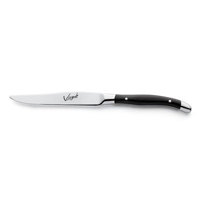 VIRGULE STEAK KNIFE BLACK HANDLE         x6