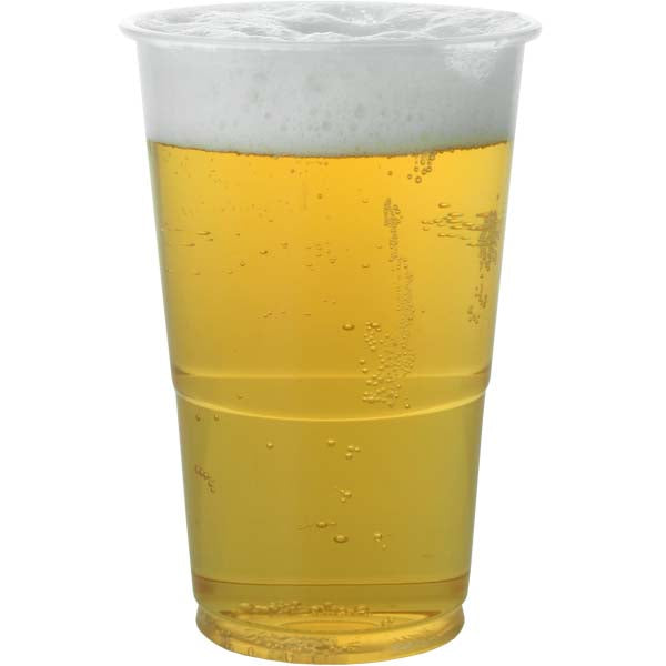 Disposable Half-Pint Glass CE Marked to Brim rPP Clear Pack of 1000