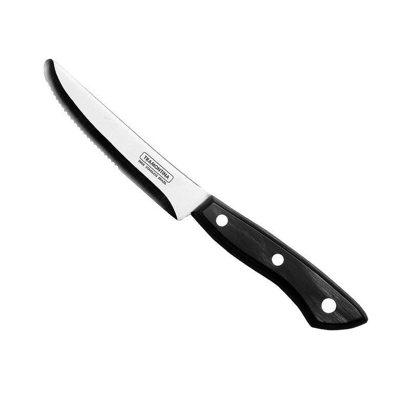 BLACK JUMBO POLYWOOD STEAK KNIFE         x12