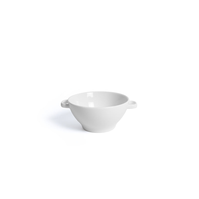 CREME ESPRIT HANDLED SOUP BOWL30CL WHITE x8