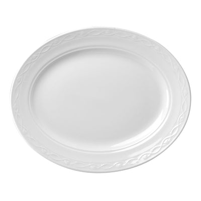 CHATEAU WHITE OVAL PLATE 35.6         NR x12