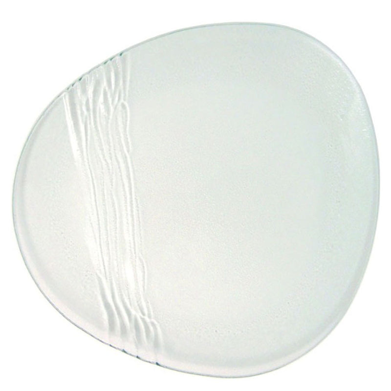 ORGANICS GLASS PLATE CLEAR 14" 36CM NR   x12