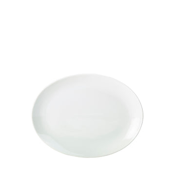 OVAL PLATE 21CM WHITE (PACK6)           