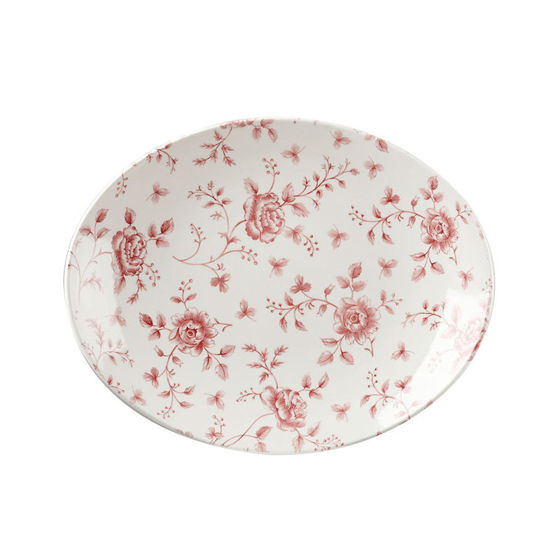 VINTAGE PRINT OVAL PLATE 31.7CM          x6