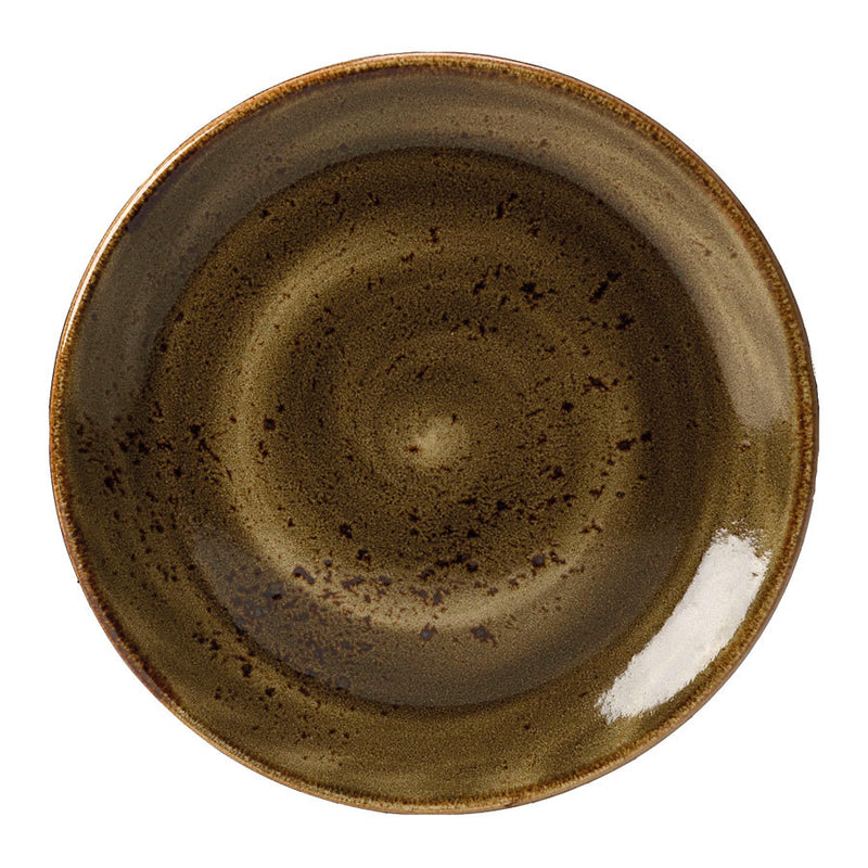 CRAFT PLATE COUPE 30CM 11 3/4"BROWN      x12