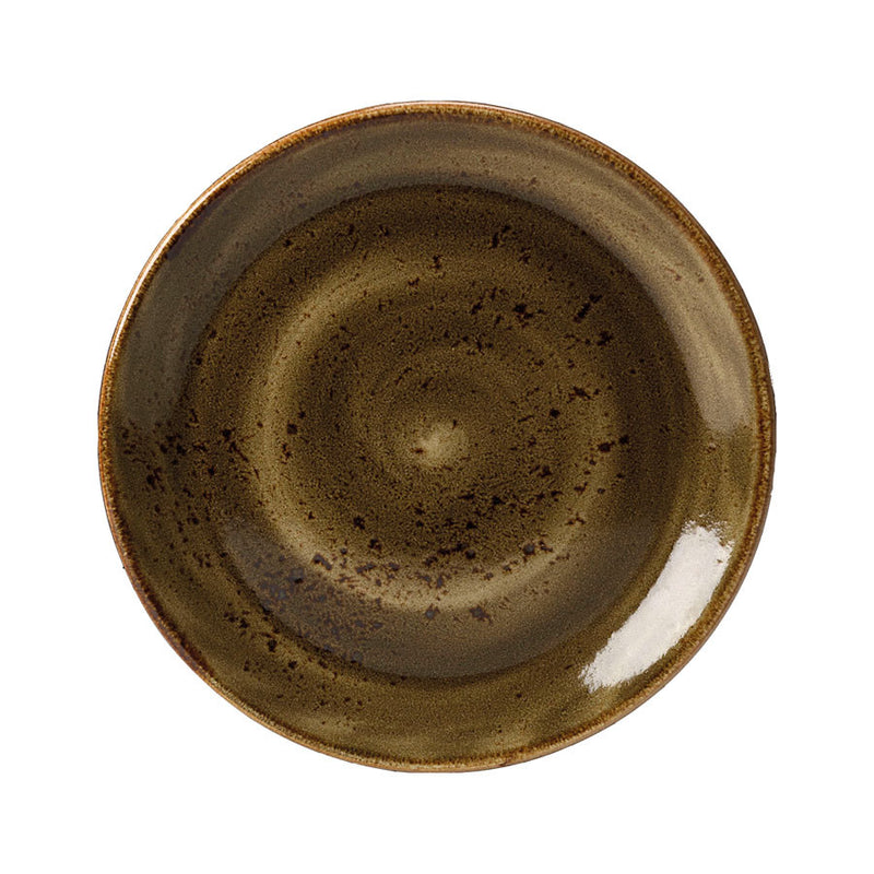 CRAFT PLATE COUPE 25.25CM 10" BROWN      x24