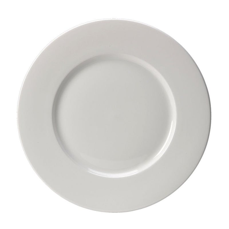 MONACO WIDE RIM PLATE 32CM WHITE         x6