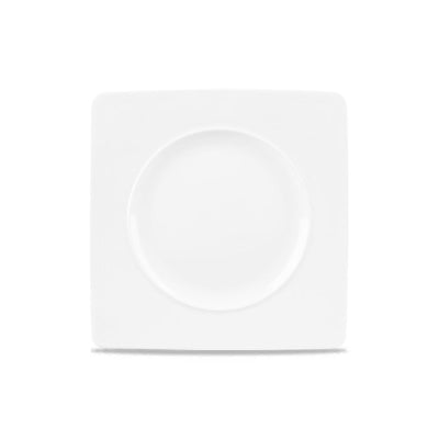 AMBIENCE MED RIM SQUARE PLATE 21CM WHITE x6