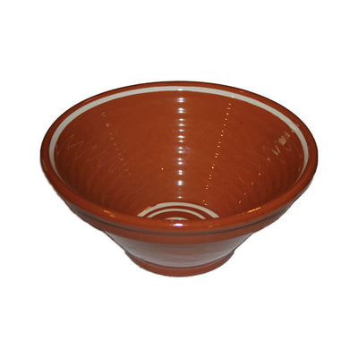 MANOLI'S RIBBED BOWL 25CM BRN/CRM        x6