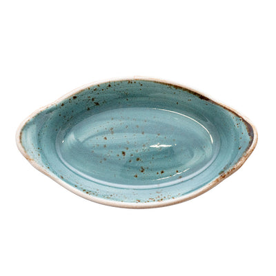 NO1 EARED DISH 20X11CM CRAFT BLUE NR     x24