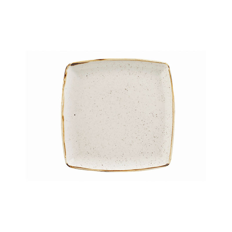 BARLEY WHITE DEEP SQUARE PLATE 10.25"    x6