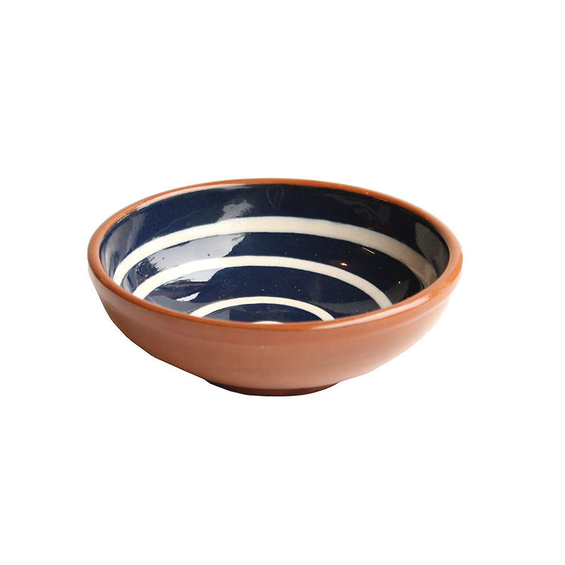 MANOLI TAPAS BOWL BLUE W/CREAM SWIRL     x6