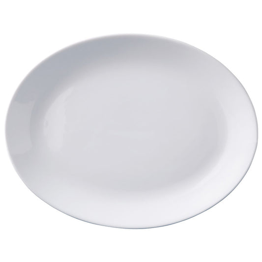 SUPERWHITE OVAL PLATE 11in/28cm          x6