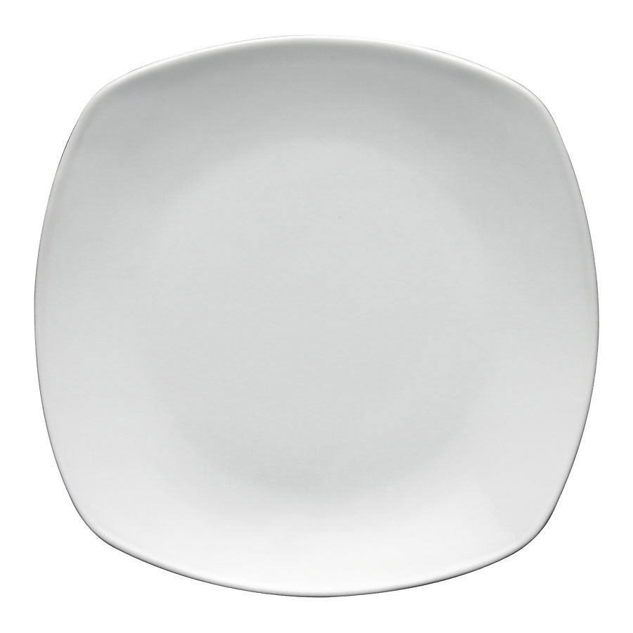 SUPERWHITE ROUNDED SQUARE PLATE 21CM     x6