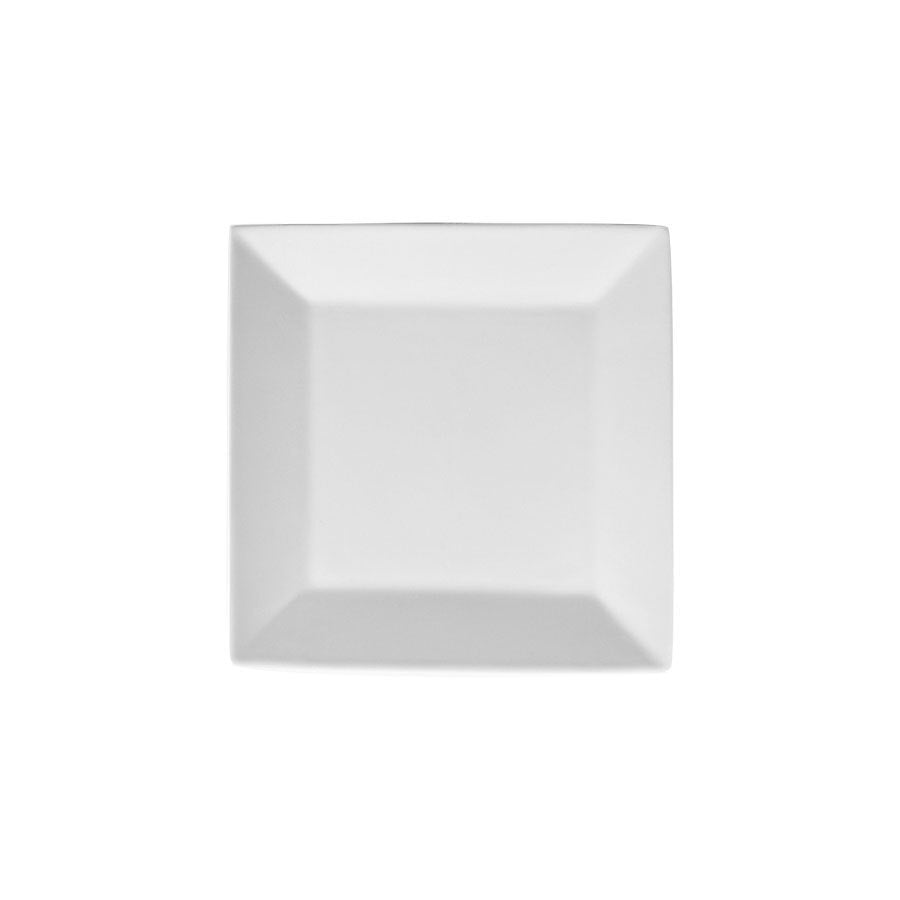 SUPERWHITE SQUARE PLATE 10.5" 26.5CM     x6