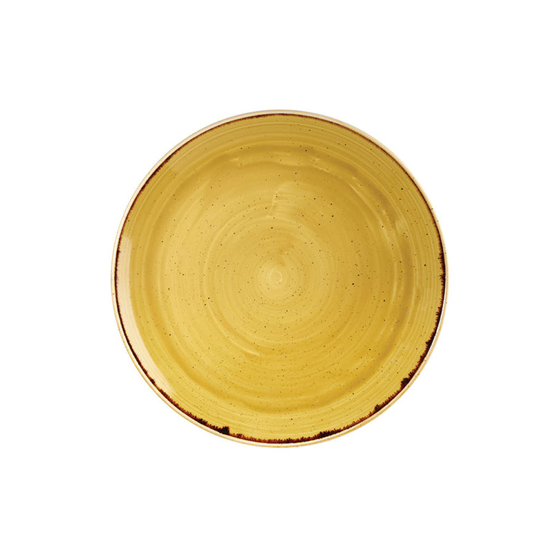 MUSTARD YELLOW COUPE PLATE 16.5CM        x12