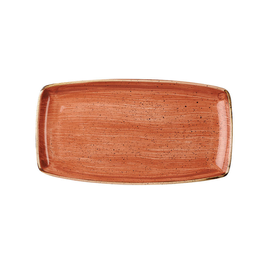 ST/CAST SPICED ORANGE OBLONG PLATE 35C   x6