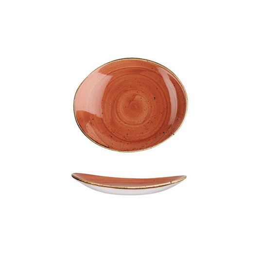 ST/CAST SPICED ORANGE OVAL PLATE 19.7C   x12