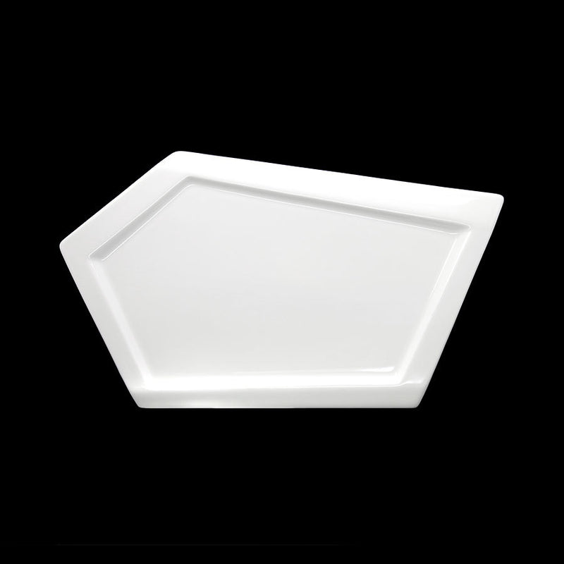 CREME ECHARDE PLATE 31X19CM WHITE        x6