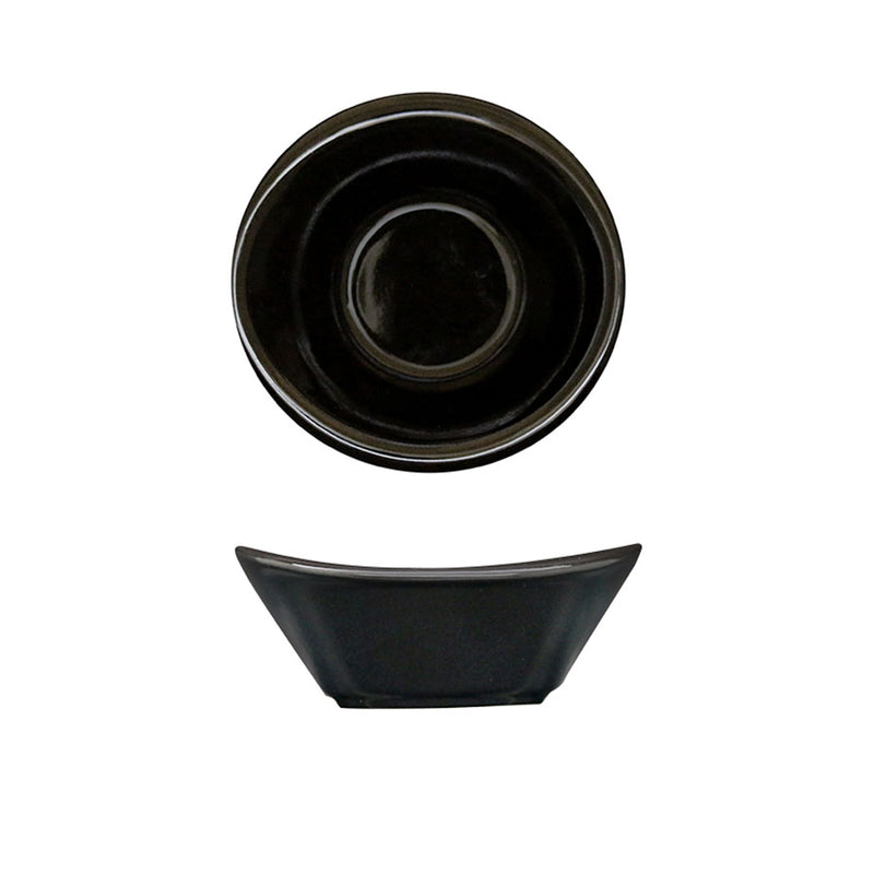 CREME MINIATURES CURVEDBOWL8.5X3.5CM BLK x12