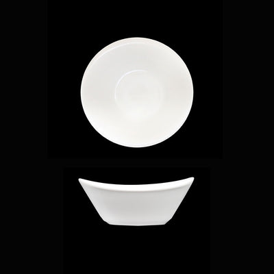 CREME MINIATURES CURVEDBOWL8.5X3.5CM WHT x12