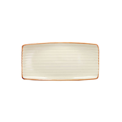 ARTISAN COAST RECT PLATTER 30X15 CREAM   x6