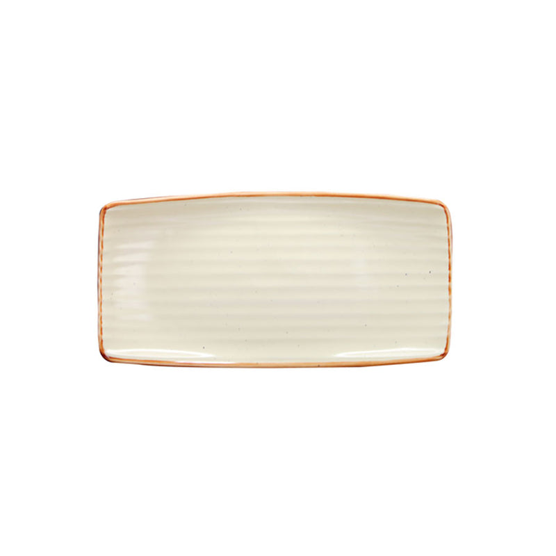 ARTISAN COAST RECT PLATTER 30X15 CREAM   x6