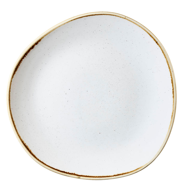 BARLEY WHITE ORGANIC ROUND PLATE 28.6CM  x12