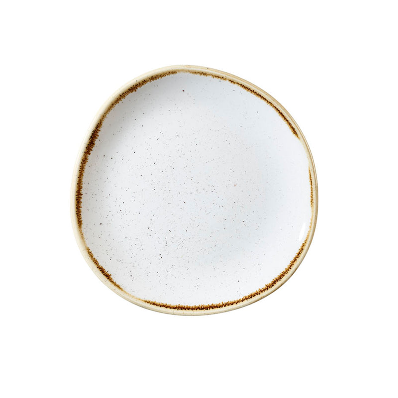 BARLEY WHITE ORGANIC ROUND PLATE 21CM    x12