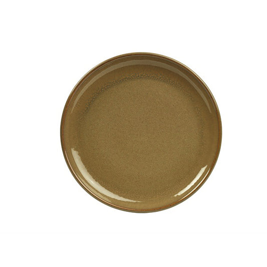 TERRA STONEWARE BROWN COUPE PLATE 24CM   x12