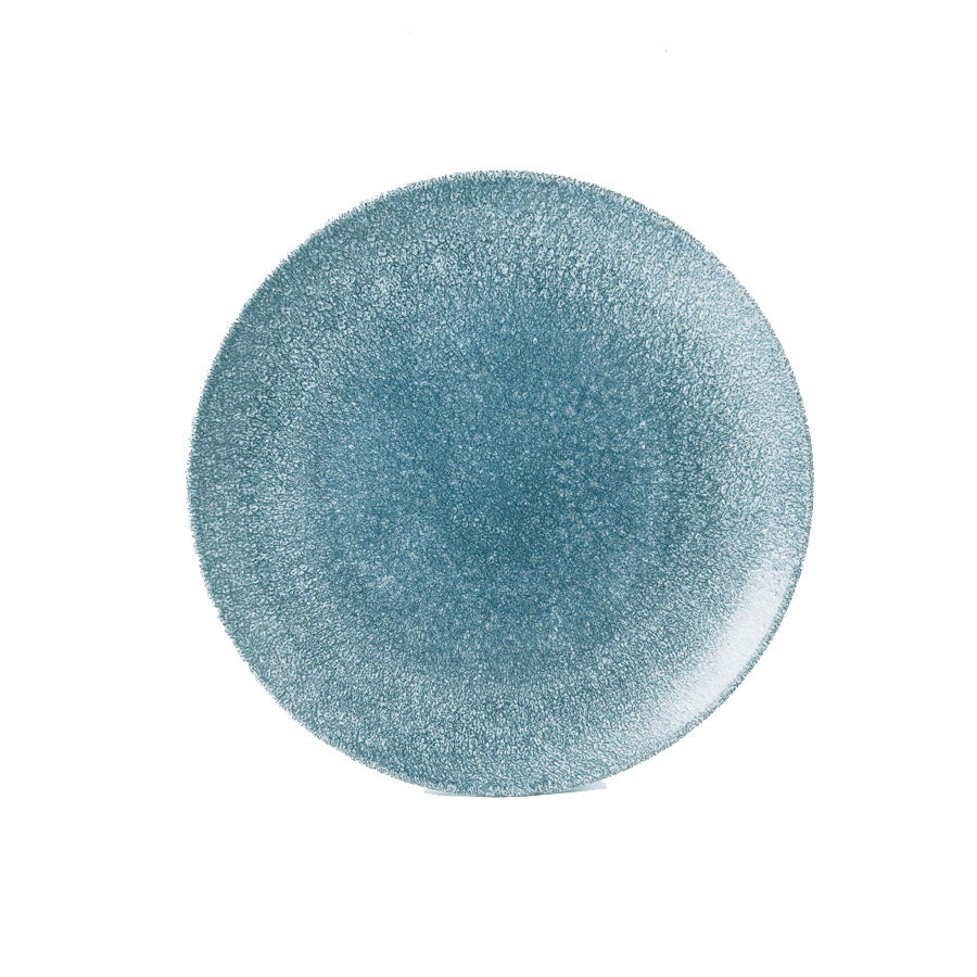 RAKU TOPAZ BLUE COUPE PLATE 28.8CM       x12