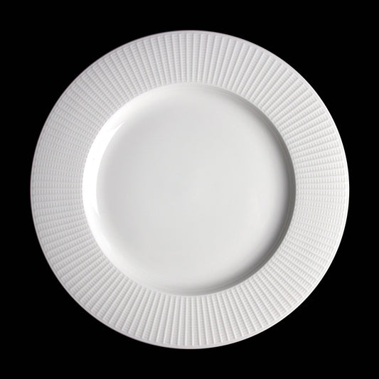 WILLOW GOURMET PLATE LRG WELL 28.5CM WHT x6