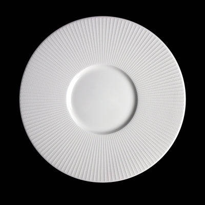 WILLOW GOURMET PLATE SML WELL28.5CM WHT  x6