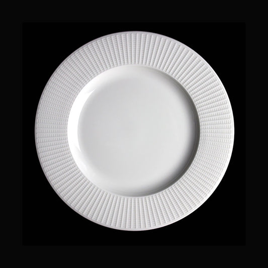 WILLOW MID RIM PLATE 25.5CM 10" WHITE    x24