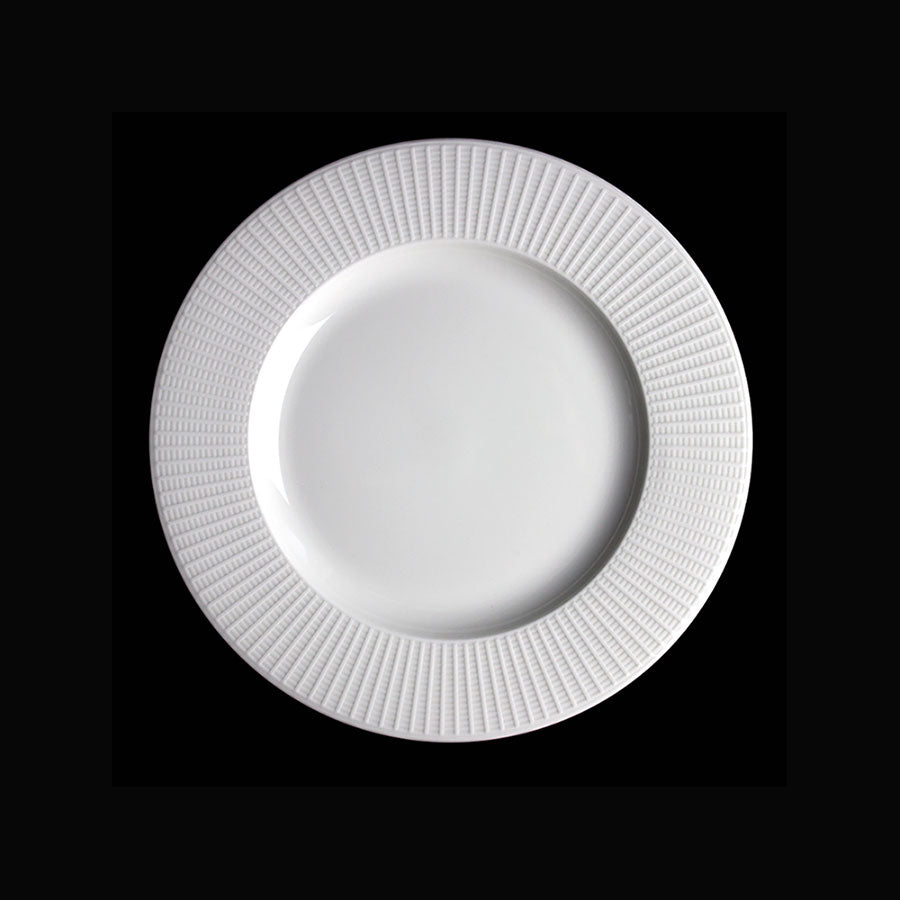 WILLOW MID RIM PLATE 23CM 9" WHITE       x24