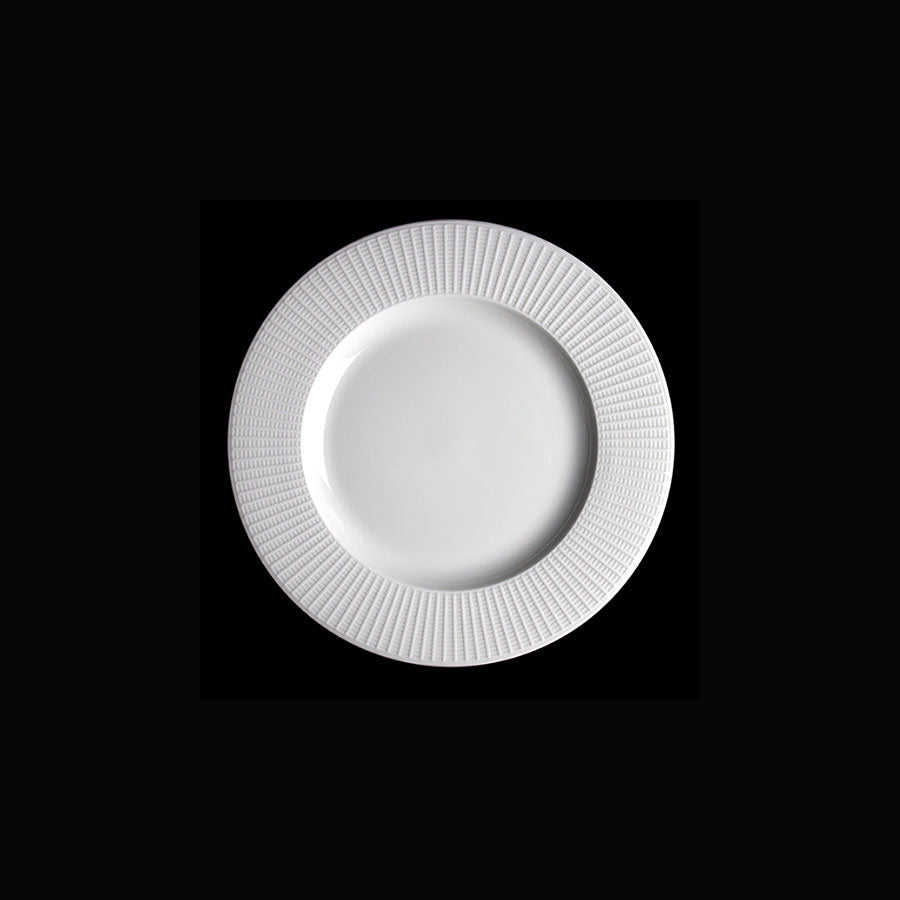 WILLOW MID RIM PLATE 15.75 6 1/4" WHITE  x36