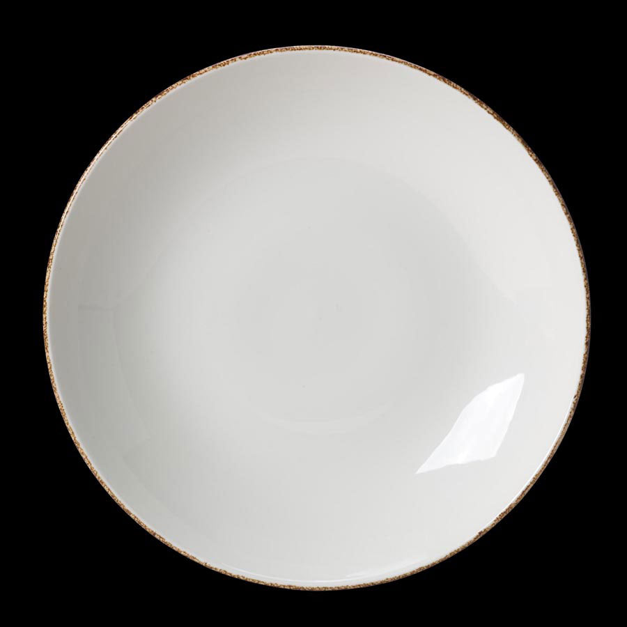 BROWN DAPPLE COUPE PLATE 30CM 11 3/4"    x12