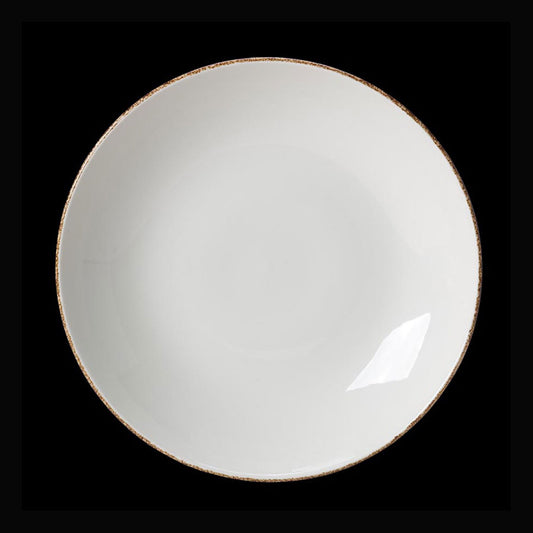 BROWN DAPPLE COUPE PLATE 28CM 11"        x12