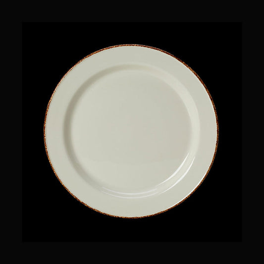 BROWN DAPPLE PLATE SLIMLINE 25.5CM 10"   x24