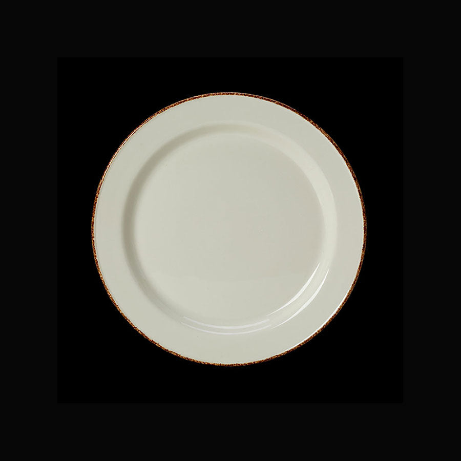 BROWN DAPPLE PLATE SLIMLINE 23CM 9"      x24